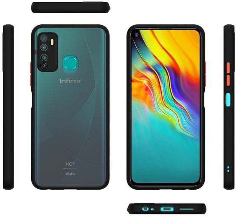 OffersOnly Back Cover for Infinix Hot 9 Camera Protection  (Black, Camera Bump Protector, Silicon, Pack of: 1)