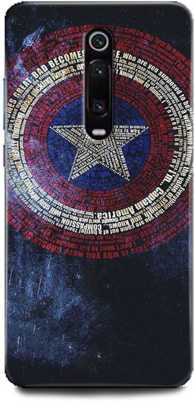 INDICRAFT Back Cover for Mi Redmi K20, Captain america, Printed  (Multicolor, Shock Proof, Pack of: 1)