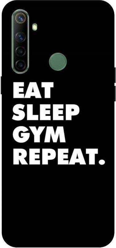 URCHIN Back Cover for Realme5s Eat Sleep Gym Repeat, Gym, Gym love, bodybuilding, motivational  (Multicolor, Shock Proof, Pack of: 1)