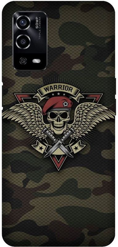 UMPRINT Back Cover for Oppo A55/CPH2325, Army Como Eagle Printed Back Cover  (Multicolor, Hard Case, Pack of: 1)
