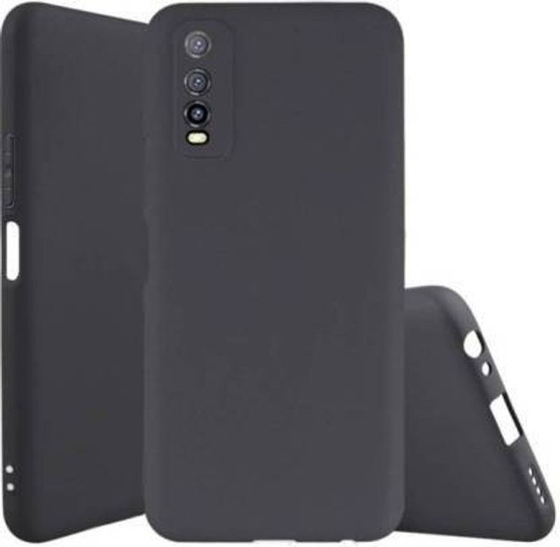 Stunny Back Cover for Vivo Y12s  (Black, Waterproof, Silicon, Pack of: 1)