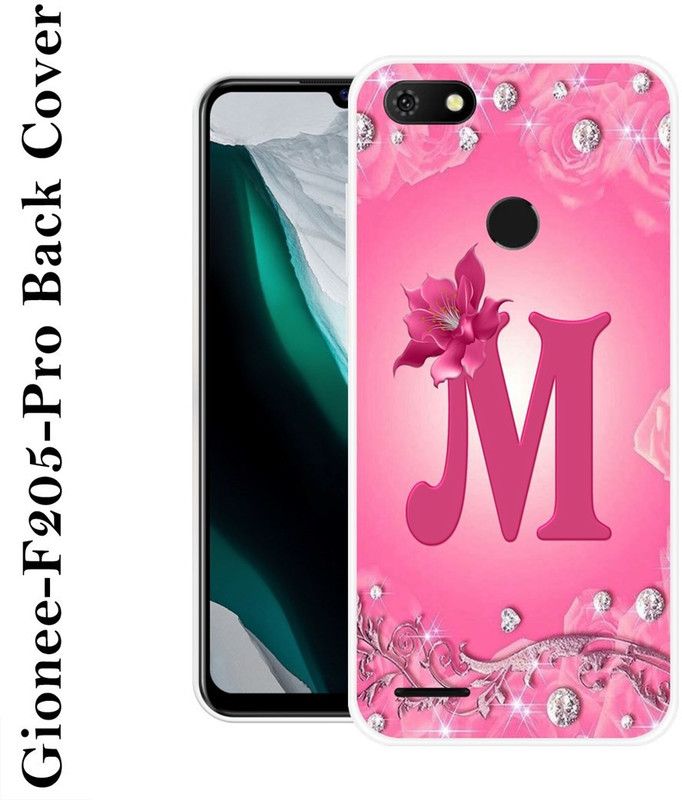 KUDI Back Cover for Gionee F205 Pro  (Pink, White, Grip Case, Silicon)