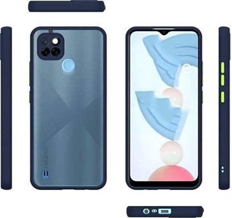 ASMANTIC Back Cover for Realme C25Y  (Blue, Pack of: 1)