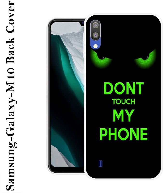 SHIVKUDI Back Cover for Samsung Galaxy M10  (Black, Green, Grip Case, Silicon)