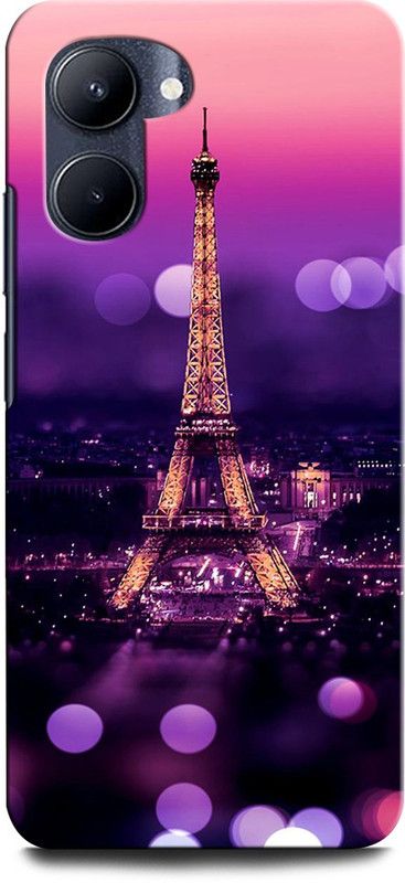 INTELLIZE Back Cover for Realme C33 EIFFELTOWER, PARIS, HEARTS, LOVE, COLORFUL, GALAXY  (Multicolor, Hard Case, Pack of: 1)