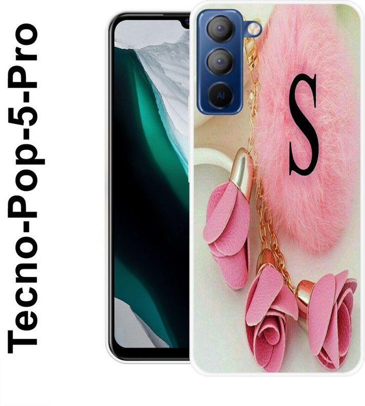 SUPER CASE Back Cover for Tecno Pop 5 Pro  (Pink, White, Silicon)