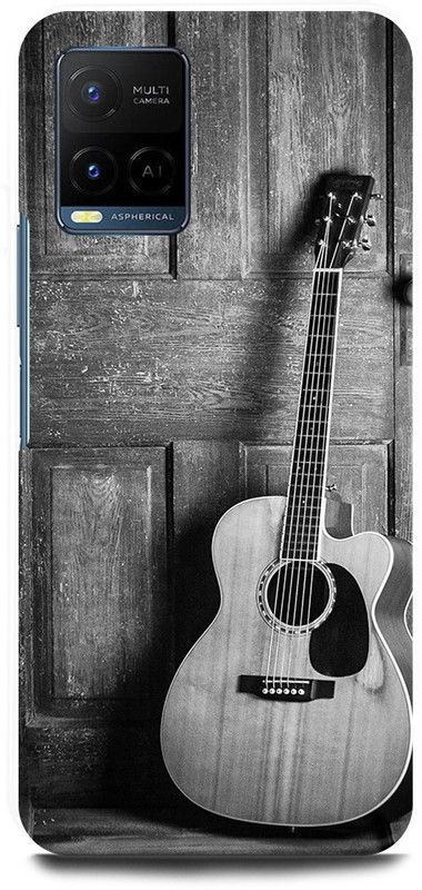 FIKORA Back Cover for Vivo Y21, V2149, GUITAR, MUSIC, INSTRUMENT, CLASSIC, LOVER  (Grey, Hard Case, Pack of: 1)