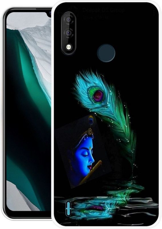 MUSKAY Back Cover for Itel A47  (Black, Blue, Grip Case, Silicon, Pack of: 1)