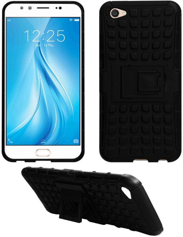 CELLCAMPUS Back Cover for VIVO V5 PLUS  (Black, Pack of: 1)