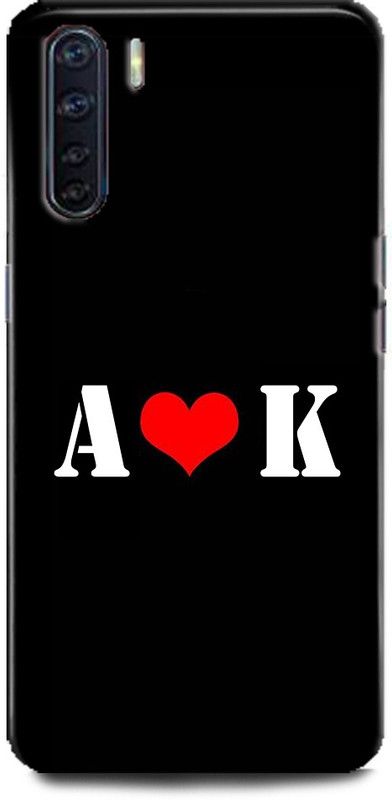 Afterglow Back Cover for Oppo F15 A K, A LOVES K, NAME, LETTER, ALPHABET, AK LOVE, HART  (Multicolor, Shock Proof, Pack of: 1)