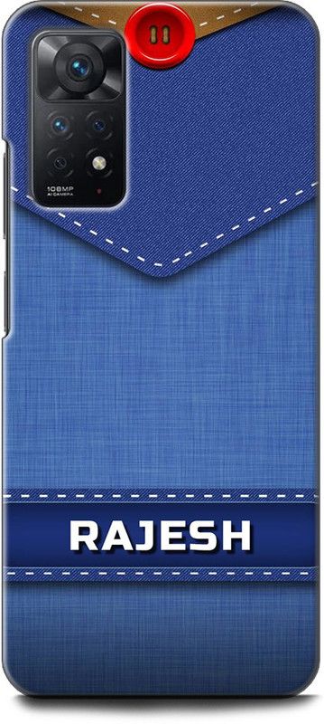 WallCraft Back Cover for REDMI Note 11 Pro Plus 5G RAJESH NAME, R LETTER, BLUE, JEANS, ALPHABET, DESIGN  (Multicolor, Dual Protection, Pack of: 1)