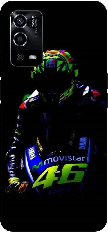 UMPRINT Back Cover for Oppo A55/CPH2325, Bike Bike Rider Sports Bike Printed Back Cover  (Multicolor, Hard Case, Pack of: 1)