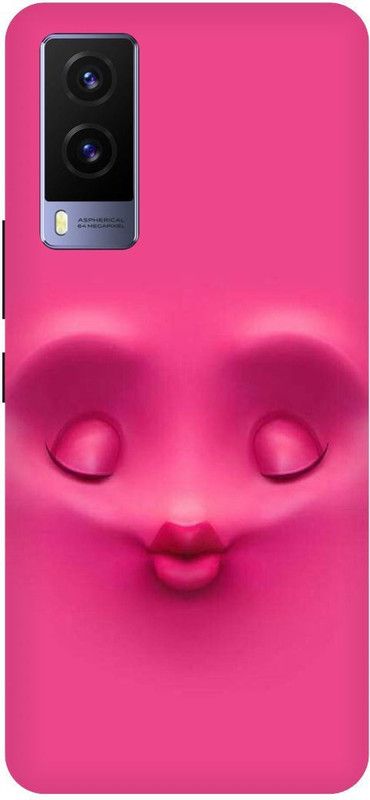 Bluvver Back Cover for Vivo V21E 5G, V2055, Printed Emoji Funny Face Back Cover  (Multicolor, Hard Case, Pack of: 1)