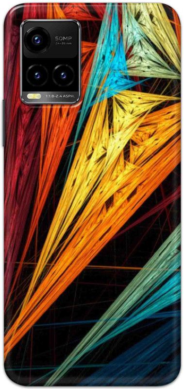 NDCOM Back Cover for Vivo Y33s Colorful Print Printed  (Multicolor, Hard Case, Pack of: 1)