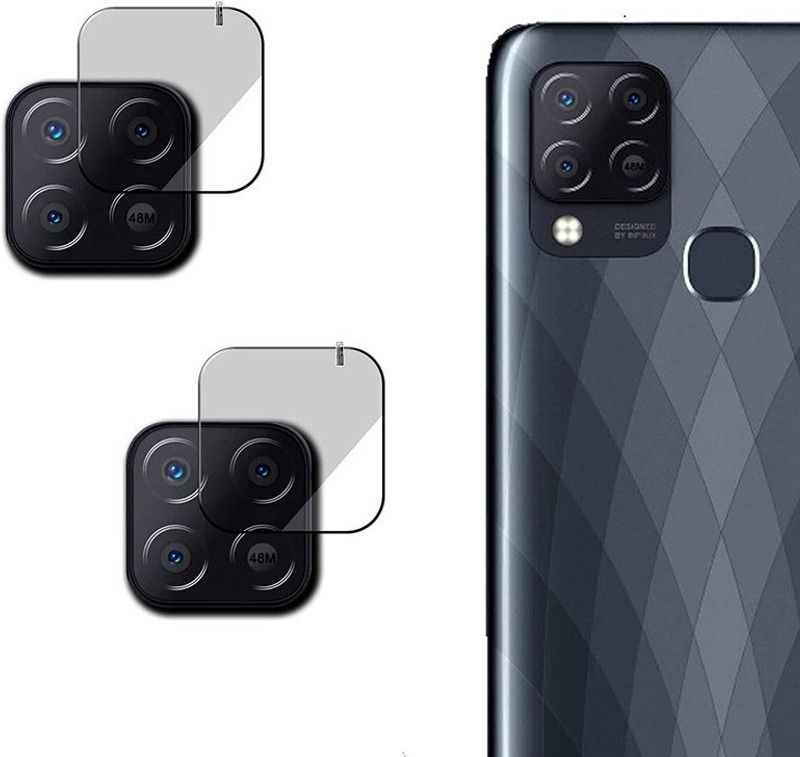 Transparent Back Camera Lens Glass Protector for Dii Infinix Hot 10s  (Pack of: 2)