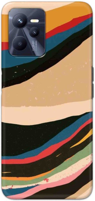 NDCOM Back Cover for Realme C35 Color Wave Pattern Printed  (Multicolor, Hard Case, Pack of: 1)