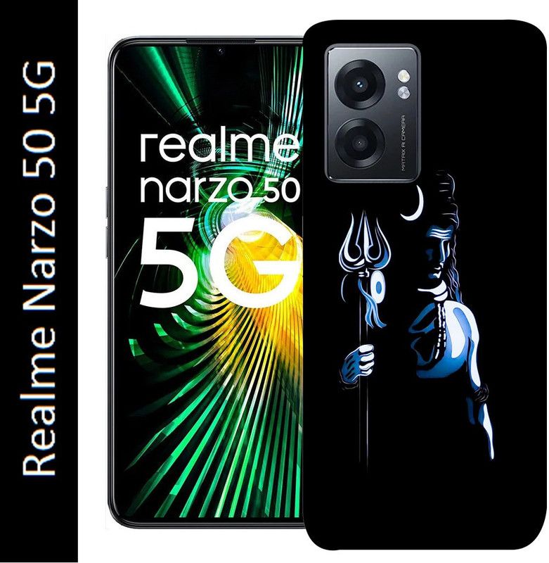 Anami Back Cover for Realme Narzo 50 5G  (Black, Blue, Grip Case, Silicon, Pack of: 1)