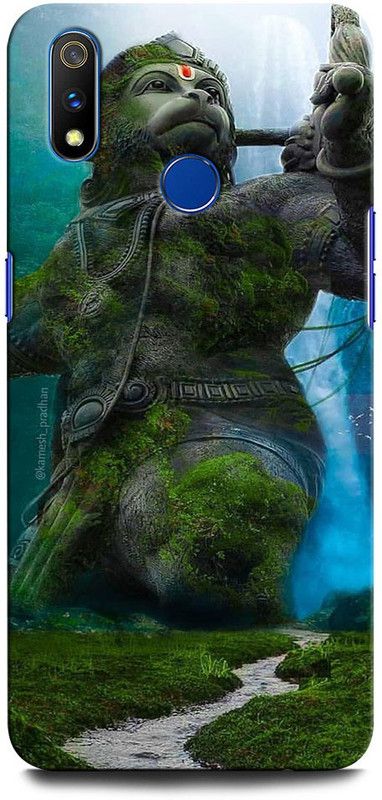 INTELLIZE Back Cover for Realme 3 RMX1825 HANUMAN JI , LORD HANUMAN, GOD, BAJRANGBALI  (Multicolor, Hard Case, Pack of: 1)