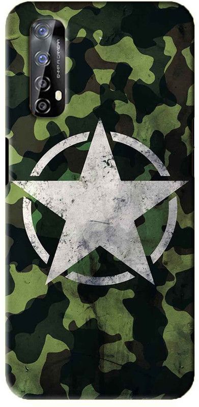 NDCOM Back Cover for Realme Narzo 20 Pro Military Camouflage Star Printed  (Multicolor, Hard Case, Pack of: 1)