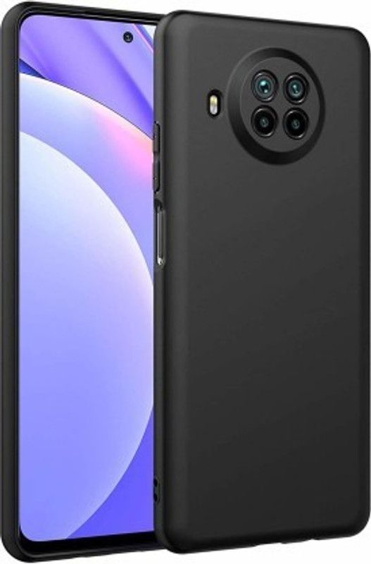 Asprint Back Cover for Mi 10i  (Black, Silicon)