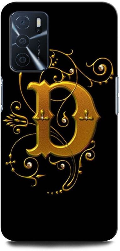 GRAFIQE Back Cover for OPPO A16  (Black, Gold, Shock Proof, Pack of: 1)