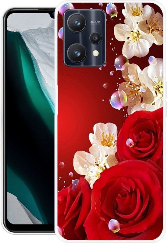 RJ14 (Online) Back Cover for Realme 9 Pro Plus 5G  (Red, White, Grip Case, Silicon)