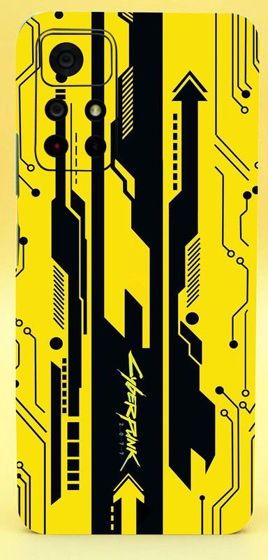 Mclaxa Yellow Cyberpunk Mobile Back Skin, Yellow Cyberpunk, Poco M4 Pro 5G Mobile Skin  (Yellow Cyberpunk Skin With Super Matte Finish)