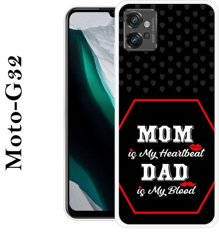 VITARO Back Cover for Motorola Moto G32  (Black, White, Grip Case, Silicon)