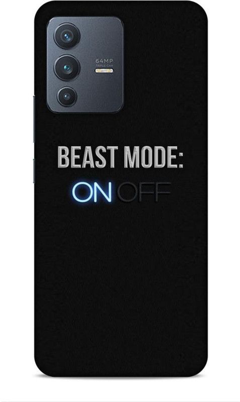 Printabulous Back Cover for Vivo V23 5G  (Black, White)
