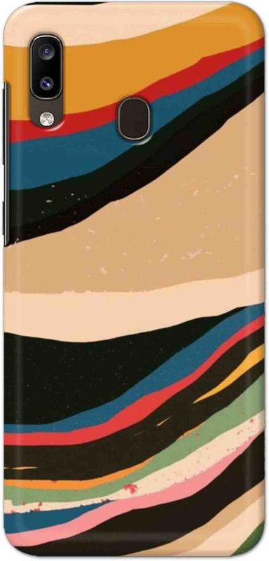 NDCOM Back Cover for Samsung Galaxy A20 Color Wave Pattern Printed  (Multicolor, Hard Case, Pack of: 1)