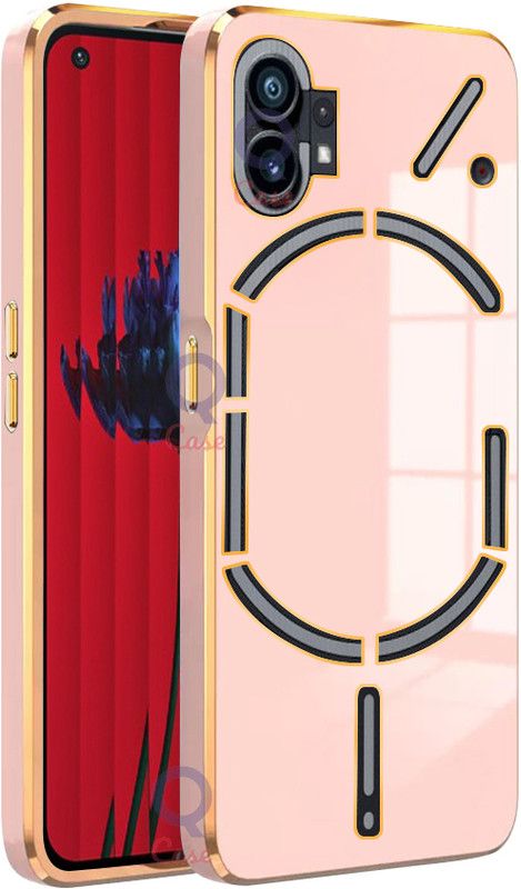 Qcase Back Cover for Nothing Phone (1)  (Pink, Camera Bump Protector, Silicon, Pack of: 1)