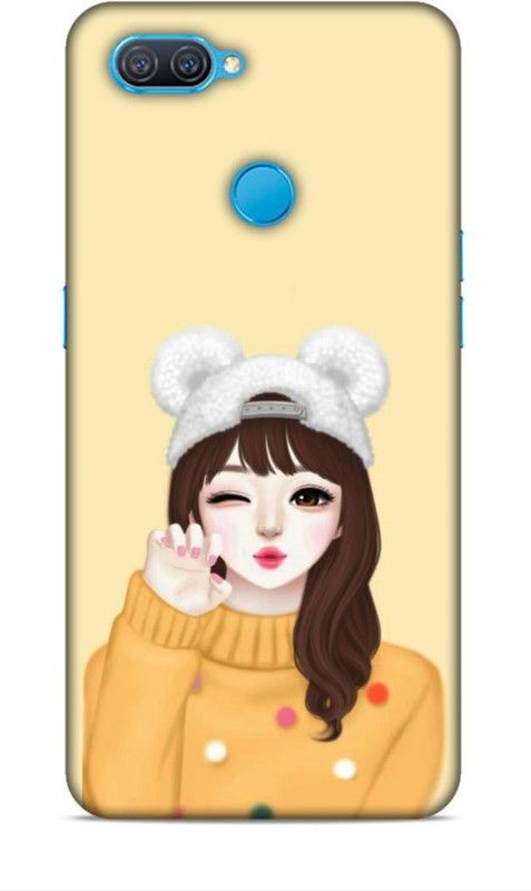 Jellybird Back Cover for Oppo A12  (Yellow, 3D Case)