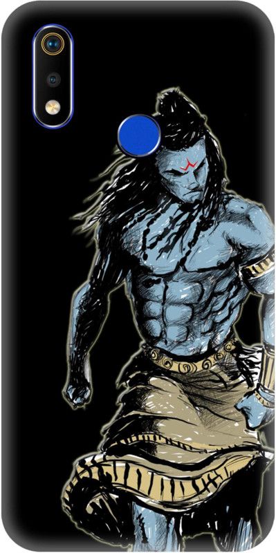 Smutty Back Cover for Realme 3, RMX1825, RMX1821 - Shiva Print  (Multicolor, Hard Case, Pack of: 1)