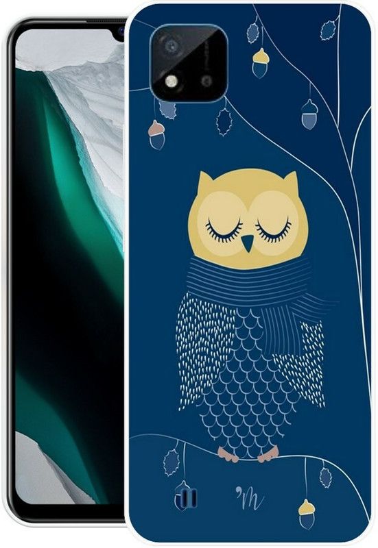 Awsale Back Cover for Realme C20  (Blue, Beige, Flexible, Silicon)