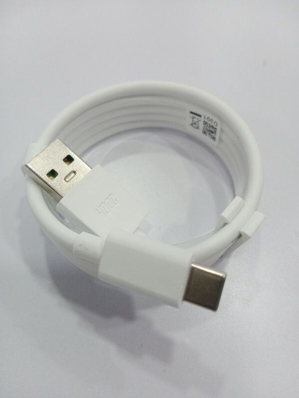 MoveOn USB Type C Cable 6.5 A 1.00270999999996 m Copper Braiding dash charger type c  (Compatible with For Xiaomi Poco M2 Pro | Xiaomi Redmi Note 7 pro | Xiaomi Redmi Note 9 Pro, White, One Cable)