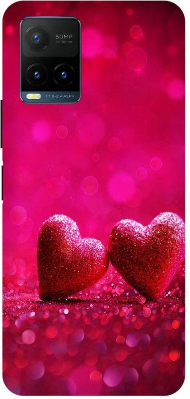 Zaplab Back Cover for Zaplab Back Cover for vivo T1X, V2143, Red Hearts  (Multicolor, Shock Proof, Pack of: 1)