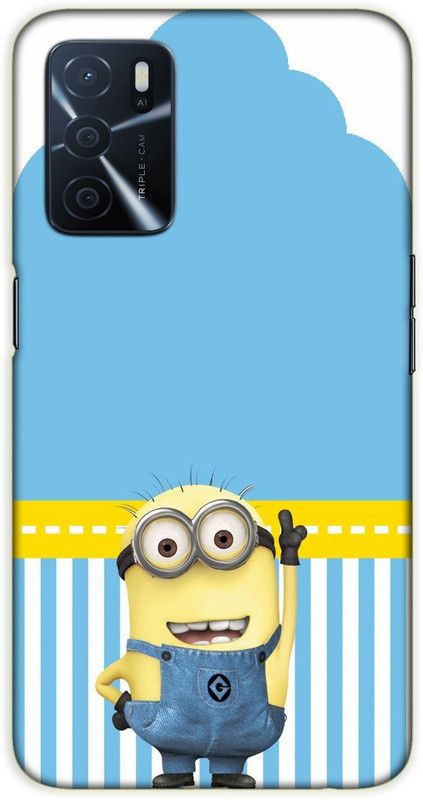 iprinto Back Cover for Oppo A53s 5G, Oppo A16 minion Back Cover  (Blue, Hard Case, Pack of: 1)