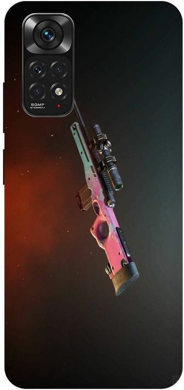 THE NARAYANA COLLECTIONS Back Cover for REDMI NOTE 11-AWM,GUN,PUBG,SKIN,GAME  (Multicolor, Hard Case)