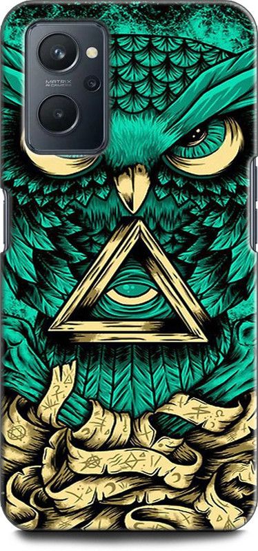 INDICRAFT Back Cover for Realme 9i, RMX3491 OWL, NIGHT WATCH, ABEJ, BEOGRAD, TRIPPY  (Multicolor, Shock Proof, Pack of: 1)