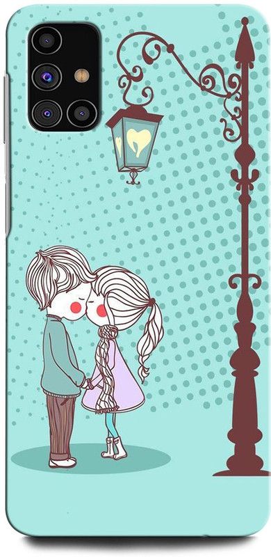 GRAFIQE Back Cover for SAMSUNG GALAXY M31S GIRL BOY LOVE, ANIME, SWEET COUPLE, TOGETHER, COUPLE KISS  (Multicolor, Shock Proof)