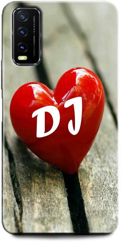 INDICRAFT Back Cover for Vivo Y12G, V2068 D J, D LOVES J, NAME, LETTER, ALPHABET, DJ LOVE, HART, BLUE  (Multicolor, Dual Protection, Pack of: 1)