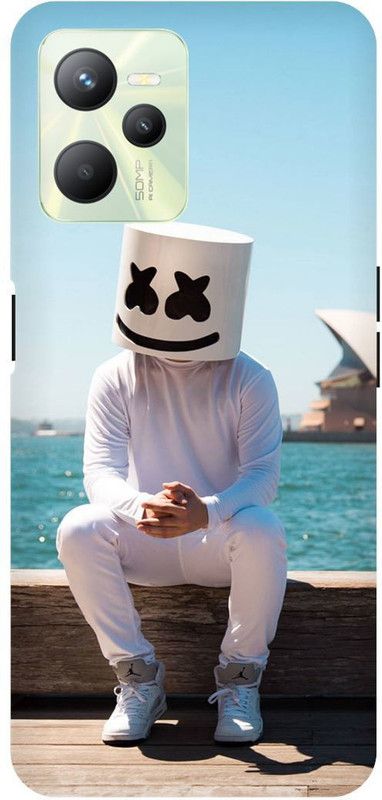 THE NARAYANA COLLECTIONS Back Cover for REALME C35-RMX3511-MARSHMELLO,HOLI,SMILE,FACE,MASK  (Multicolor, Hard Case, Pack of: 1)