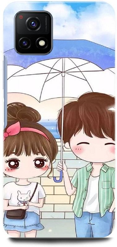 play fast Back Cover for Vivo Y72 5G, V2060 CUTE, COUPLE, LOVELY, COUPLE, GIRL, BOY, LOVE  (White, Hard Case, Pack of: 1)