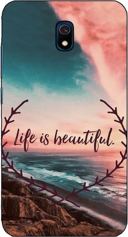 CROKIAN Back Cover for Reami 8A Life is beautiful Back Cover  (Multicolor, Hard Case, Pack of: 1)
