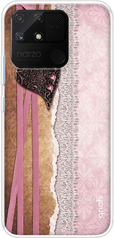 QRIOH Back Cover for Realme Narzo 50A  (Multicolor, Grip Case, Silicon, Pack of: 1)
