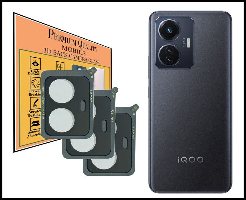 Hideous Back Camera Lens Glass Protector for iQOO Z6 44W  (Pack of: 3)