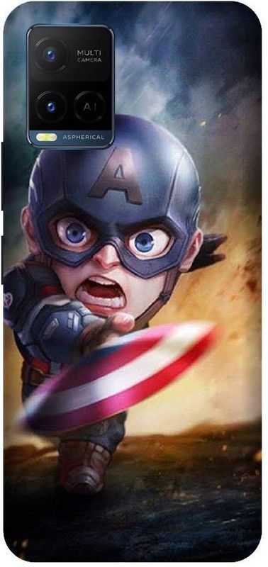 BYXIS Back Cover for Vivo Y21 Captain America, Superhero, Avengers, End Game, Marval, Comic  (Multicolor, Shock Proof, Pack of: 1)