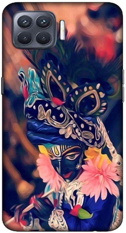 CROKIAN Back Cover for Oppo F17 Lord krishna Back Cover  (Multicolor, Hard Case)