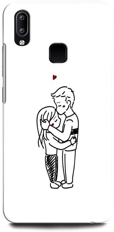 ORBIQE Back Cover for Vivo Y93 1815 GIRL BOY, ANIME, LOVE, SWEET COUPLE, GIRL KISS,  (Multicolor, Hard Case, Pack of: 1)