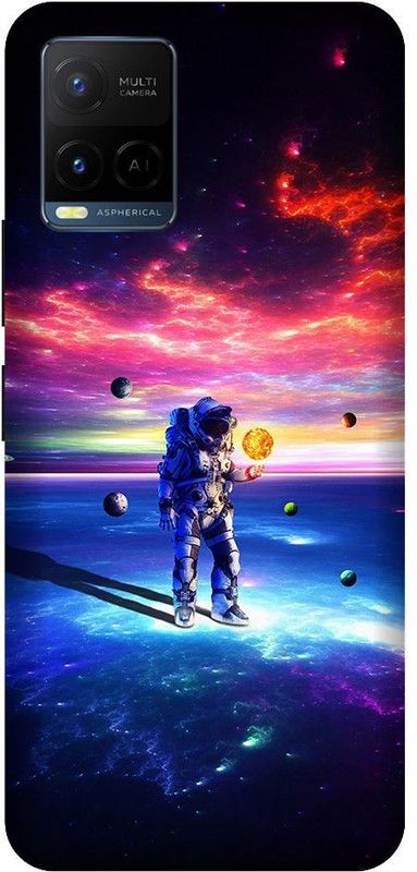 BYXIS Back Cover for Vivo Y21 Sky, Galaxy, Stars, Cool, blue, light, space  (Multicolor, Shock Proof, Pack of: 1)